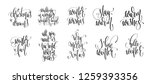 set of 10 hand lettering... | Shutterstock . vector #1259393356