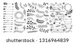 set of hand drawing page... | Shutterstock .eps vector #1316964839