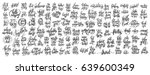 mega set of 100 hand written... | Shutterstock .eps vector #639600349