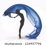 Woman ballet dancer silhouette
