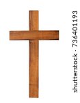 Small Wooden Cross Isolated On...