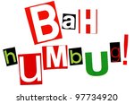 Bah Humbug Written In Red Green ...