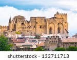 Small photo of Important medieval city of Avignon, situated on the left bank of the Rhone river. Provence, France, Europe. It was the seat of the Papacy from 1309 until 1377 in the time of Pope Clement V.