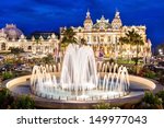 The Monte Carlo Casino is landmark in Monte Carlo, Monaco, Cote de Azul, France, Europe. It includes a casino, the Grand Theatre de Monte Carlo, and the office of Les Ballets de Monte Carlo.