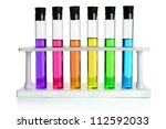 Colored Liquids In Six Test...