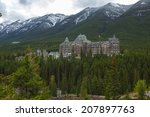 The famous Banff Springs Hotel, located in Banff National Park, Alberta, Canada
