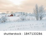 Rural Winter Landscape With A...
