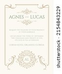 elegant wedding invitation.... | Shutterstock .eps vector #2154843229