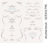collection of calligraphic... | Shutterstock .eps vector #325531790