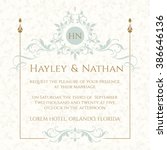 graphic design page. wedding... | Shutterstock .eps vector #386646136