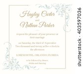wedding invitation. design... | Shutterstock .eps vector #403597036