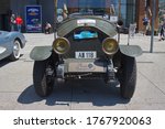 Small photo of Sarajevo, Bosnia and Herzegovina - June 27th 2020.: Front view of the replica of archduke Franz Ferdinand's car in which he was assassinated