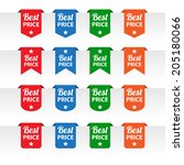 best price paper tag labels.... | Shutterstock . vector #205180066