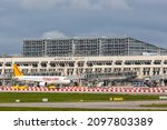 Small photo of Stuttgart, Germany - September 11, 2021: Pegasus Airbus A320neo airplane at Terminal 1 at Stuttgart airport (STR) in Germany.
