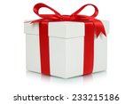 gift box with bow for gifts on... | Shutterstock . vector #233215186