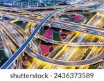 Small photo of Dubai crossroads of Sheikh Zayed Road highway interchange traffic near Burj Khalifa with metro interchange