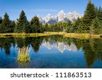 Reflection Of The Grand Tetons...