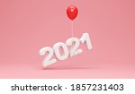 2021 new year symbol with red... | Shutterstock . vector #1857231403