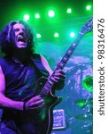 Small photo of DENVER - OCTOBER 19: Guitarist Alex Skolnick of the Heavy Metal band Testament performs in concert October 19, 2011 at the Summit Music Hall in Denver, CO.