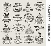 christmas design elements ... | Shutterstock .eps vector #328829510