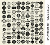 100 labels and logotypes design ... | Shutterstock .eps vector #432163120