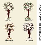 A Woman Tree In Four Seasons....