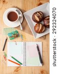 notebook and sticky paper ... | Shutterstock . vector #292324070