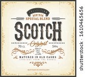 vintage scotch whisky label for ... | Shutterstock .eps vector #1610465656