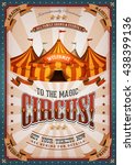 Vintage Circus Poster With Big...