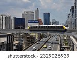 Small photo of Bangkok : Fares for the MRT Yellow Line train (Lat Phrao - Samrong section) is set to have a starting fare of 15 baht, a maximum of 45 baht (23 stations), scheduled to open for service on July 3, 2023
