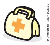 medical bag  isolated objet ... | Shutterstock .eps vector #2074103189