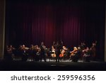 Small photo of DNIPROPETROVSK, UKRAINE - MARCH 9: FOUR SEASONS Chamber Orchestra - main conductor Dmitry Logvin perform at the State Russian Drama Theatre on March 9, 2015 in Dnipropetrovsk, Ukraine