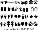 animal footprint vector | Shutterstock .eps vector #104149346