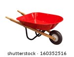 Garden wheelbarrow cart isolated on white background