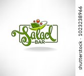 salad bar logo  emblem and... | Shutterstock .eps vector #1023238966
