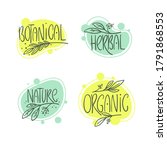 botanic  organic  herbal ... | Shutterstock .eps vector #1791868553