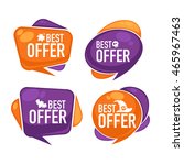 best offer  vector collection... | Shutterstock .eps vector #465967463