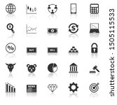 forex icons with reflect on... | Shutterstock .eps vector #1505115533