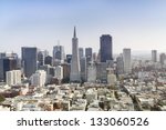Panorama of Business Center in San Francisco.