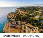 Luxury houses by amazing cliffs in Carvoeiro, Algarve, Portugal