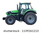 Green Tractor Isolated On White ...