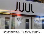Small photo of Kokomo - Circa September 2019: Juul e-cigarette display. While e-cigarettes help people quit smoking, officials are alarmed at the skyrocketing use by teenagers, children and adolescents I
