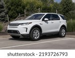 Small photo of Indianapolis - Circa August 2022: Land Rover Discovery display at a dealership. Land Rover offers the Discovery in P300 and P360 models.