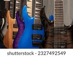Small photo of Indianapolis - July 4, 2023: Jackson guitar display. Jackson Guitars is a division of Fender Musical Instruments.