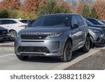 Small photo of Indianapolis - November 12, 2023: Land Rover Discovery display at a dealership. Land Rover offers the Discovery in P300 S and P360 S models.