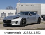 Small photo of Indianapolis - November 12, 2023: Used Jaguar F-Type P300 display. With supply issues, Jaguar is buying and selling pre-owned cars to meet demand.