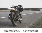 Black Vintage Custom Motorcycle ...