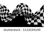 race flag checkered waving flag ... | Shutterstock .eps vector #1113234140