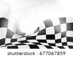 race flag wave  waveing... | Shutterstock .eps vector #677067859