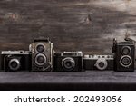 old cameras retouching Vintage